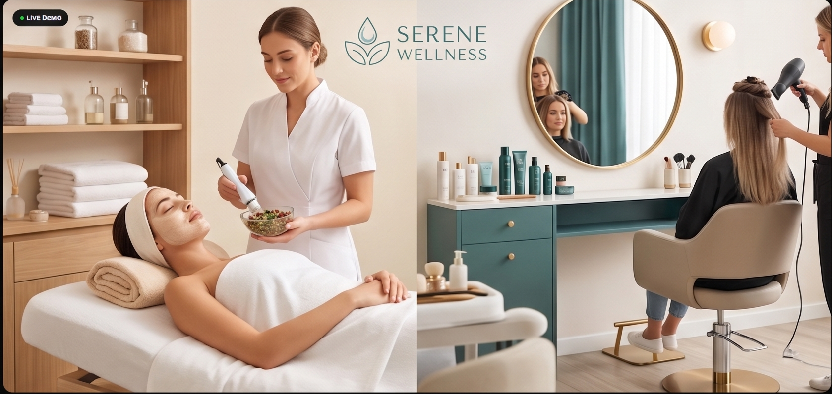 Salon & Spa website design preview